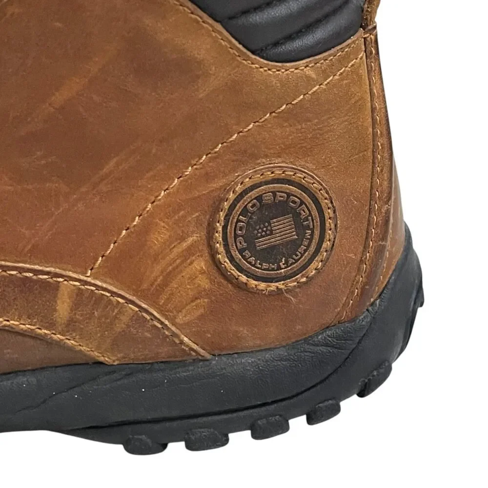 Polo Sport Ralph Lauren Dover II Leather Duck Boots Waterproof Brown Men's 12